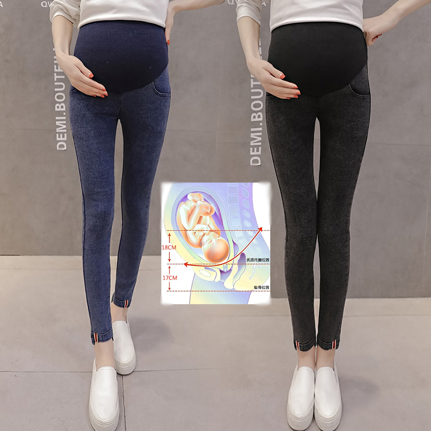 Quần Jean Denim Quần Mặc Váy Cho Bà Bầu Quần Áo Điều Dưỡng Thai Kỳ Quần Legging Quần Gravidas Quần Jean Đồ Quần Áo