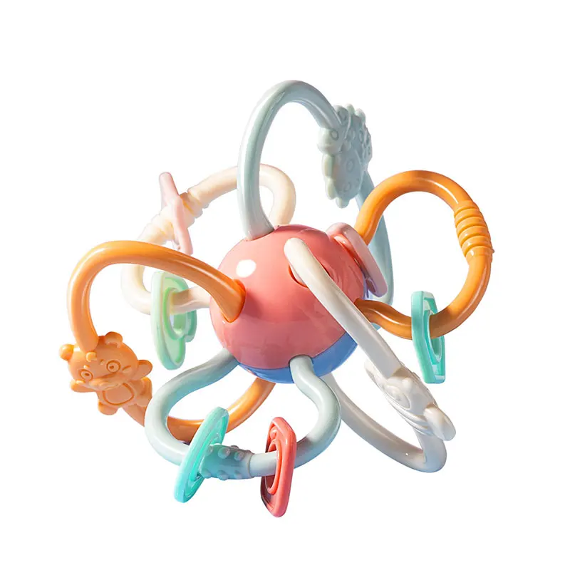 ของเล่นเด็ก 0 12 เดือนจับพัฒนา Baby Rattle ปลอดภัยทารกแรกเกิดการงอกของฟันของเล่นมือ Bell การศึกษา Rattle Teether ของเล่นสําหรับทารก