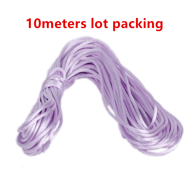 10 Mét Đầm Macrame Lụa Macrame Dây Dây Ren Dây 2MM DIY Trung Quốc Thắt Nơ Satin Vòng Tay Làm Cho Những Phát Hiện Chiếu Trúc Hạt