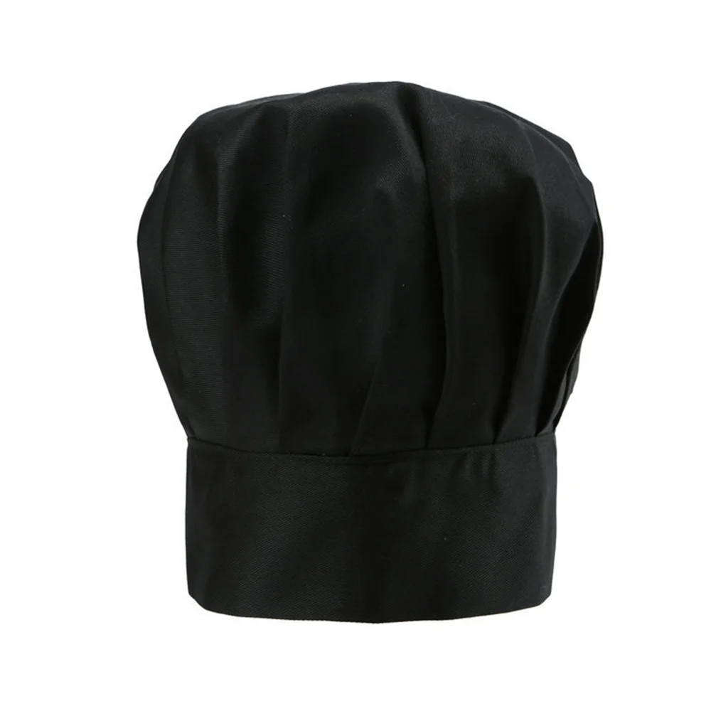 Gorro de Chef para hombre y mujer, gorro elástico para panadero, cocina, cocinero, restaurantes, Catering, color negro y rojo, 1 ud.