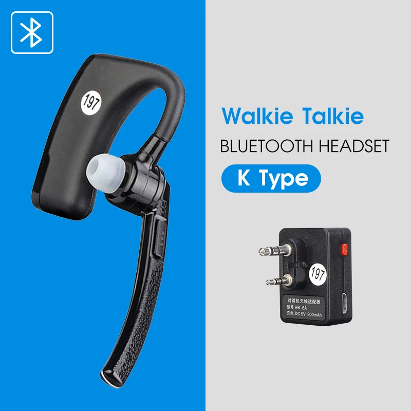 Портативная рация, Беспроводная Bluetooth-гарнитура PTT типа K, наушники с двусторонней радиосвязью, наушники с микрофоном для Baofeng