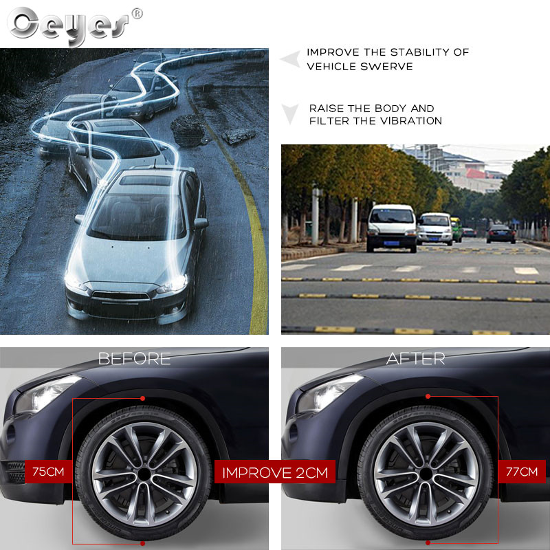 2pcs Car shock absorption buffer rubber modified shocking absorber reinforced ring buffers protection body spring pad