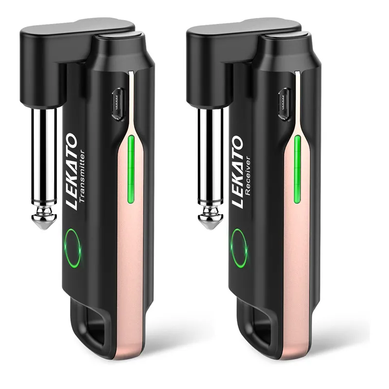 LEKATO WS-70 Đàn Guitar Hệ Thống Không Dây Thu Phát Sạc Âm Thanh UHF Kỹ Thuật Số Hệ Thống Thu Phát 70 Kênh