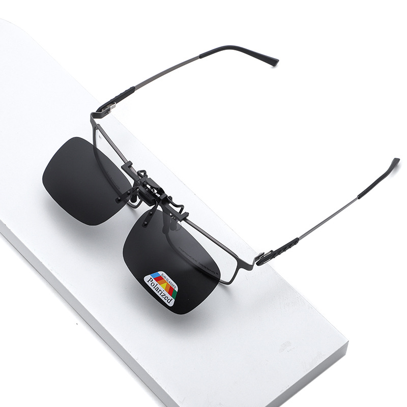 Kacamata Pancing Clip On Style Kacamata Hitam UV400 Terpolarisasi Kacamata Pancing Siang Waktu/Malam Visi Kacamata Perjalanan untuk Olahraga Luar Ruangan
