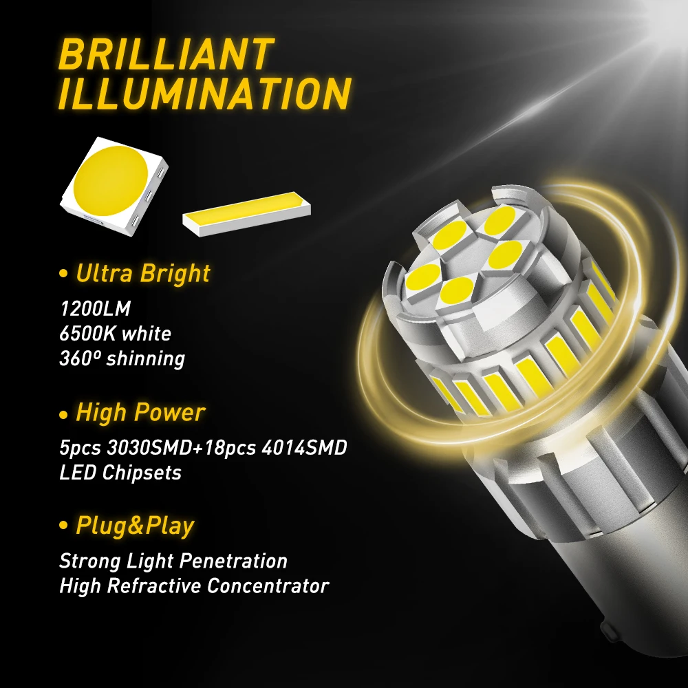 2 Chiếc 1200LM Xi Nhan Canbus P21W 1156 BA15S Bóng Đèn LED Cho Skoda Siêu Octavia 2 Nước Hoa Nữ Nina Ricci Nina L'eau Eau Fraich 4 Ml 2010 2011 2012 2013 LED ban Ngày Đèn DRL Đèn