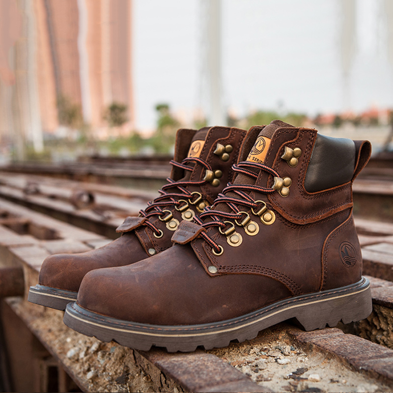 Zapatos de senderismo al aire libre para hombre, zapatos tácticos impermeables, botas de caza de cuero, zapatillas de deporte para acampar en el desierto, zapatos de Trekking para mujer