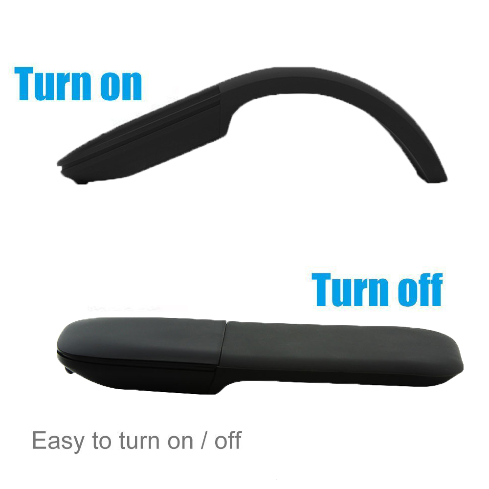 CHYI Silent Bluetooth 4.0 Mouse Nirkabel Arc Touch Roller Tikus Ultra Tipis Laser Game Komputer Foldable Mouse untuk Microsoft PC