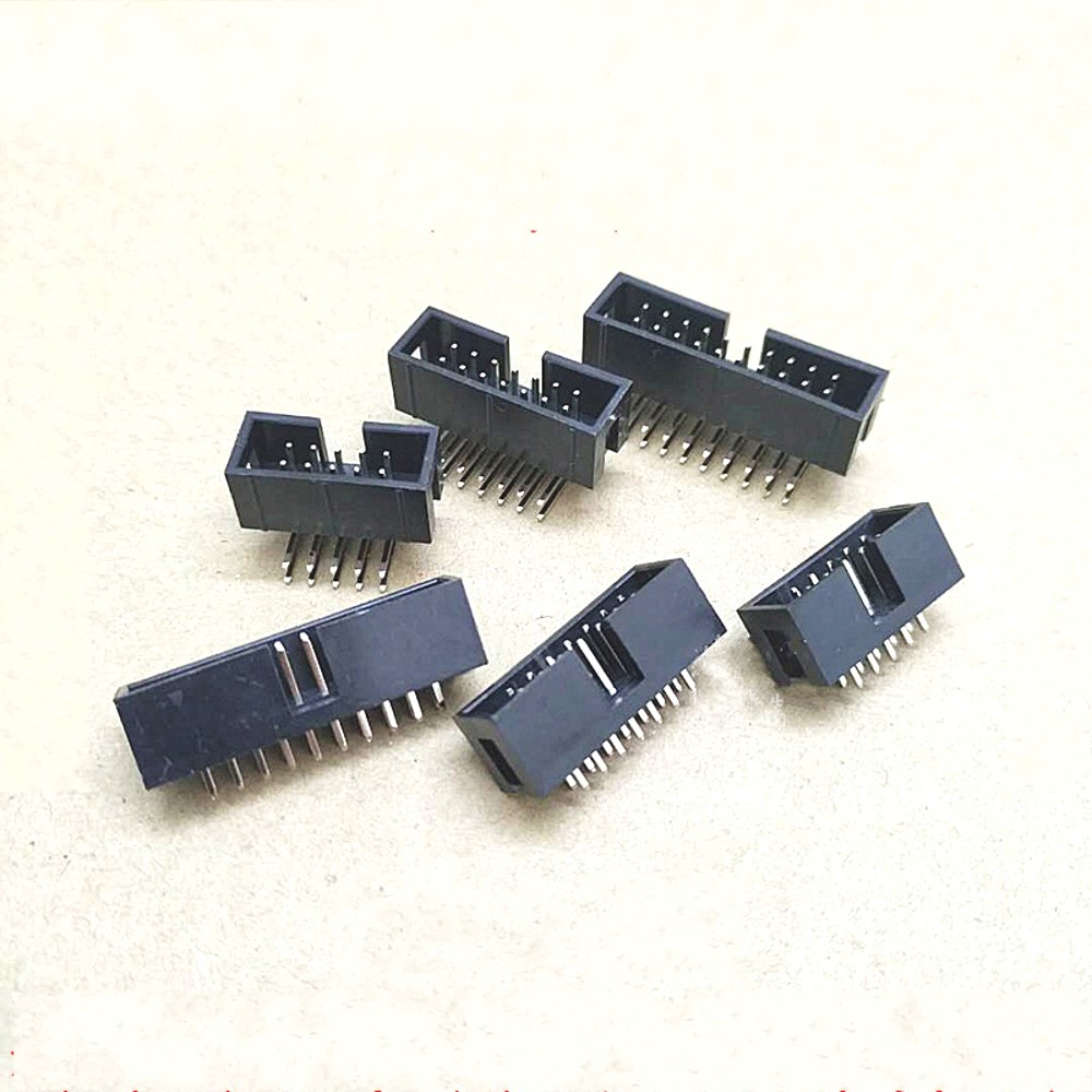 100 stücke Dip 6/10/20/26/34/40 PIN 2,54 MM pitch MÄNNLICHEN BUCHSE gerade idc box sockel PCB STECKER ZWEIREIHIG 10P/20P/50P DC3 HEADE