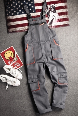 Lätzchen insgesamt lässige Arbeiter kleidung plus Größe ärmellose Träger hose Schutz Overall Riemen Overall Fliegen tasche Uniform Latzhose