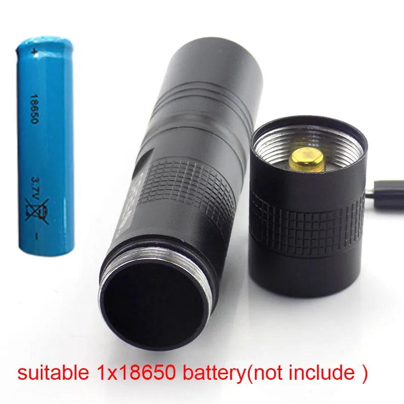 Potente linterna LED de 1600lm, linterna de Flash 18650, linterna portátil de 5 modos, Linterna LED para acampar
