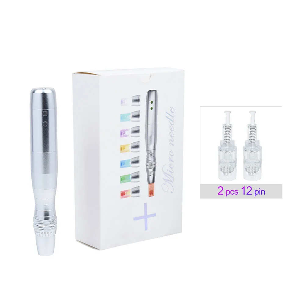 ไร้สาย Dermapen 7สีไฟ LED Photon Beauty Salon Derma ปากกาอัตโนมัติชาร์จเครื่องมือบำรุงผิว