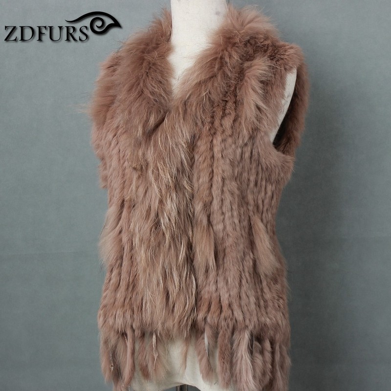 2020 FXFURSแฟชั่นธรรมชาติขนสัตว์กระต่ายจริงกับRaccoonเสื้อกั๊กเสื้อขนสัตว์/แจ็คเก็ตRexกระต่ายถักฤดูหนาวสำหรับผู้หญิง