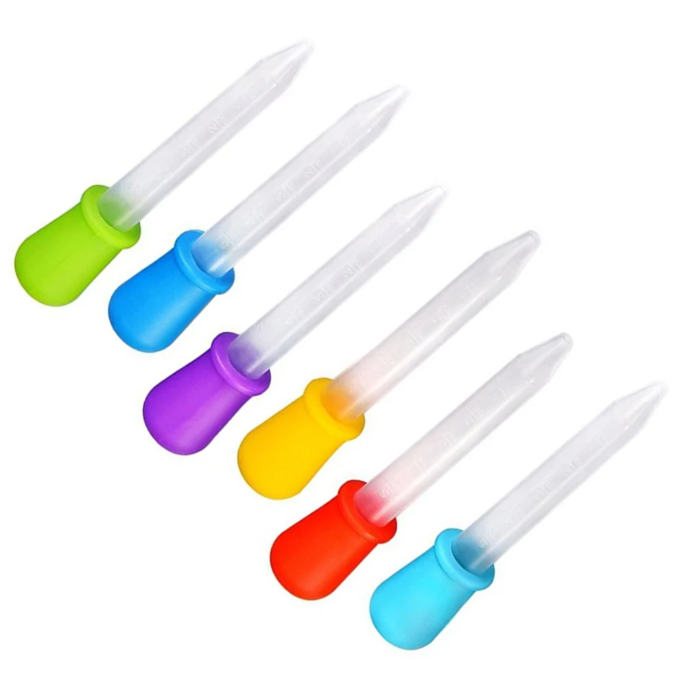 1/6/8/10 Cái 5ML Nhựa Dẻo Silicone Pipet Nhỏ Giọt Cho Ăn Y Học Chất Lỏng Mắt Tai Pipet ly Đá Trường Phòng Thí Nghiệm Tiếp Liệu