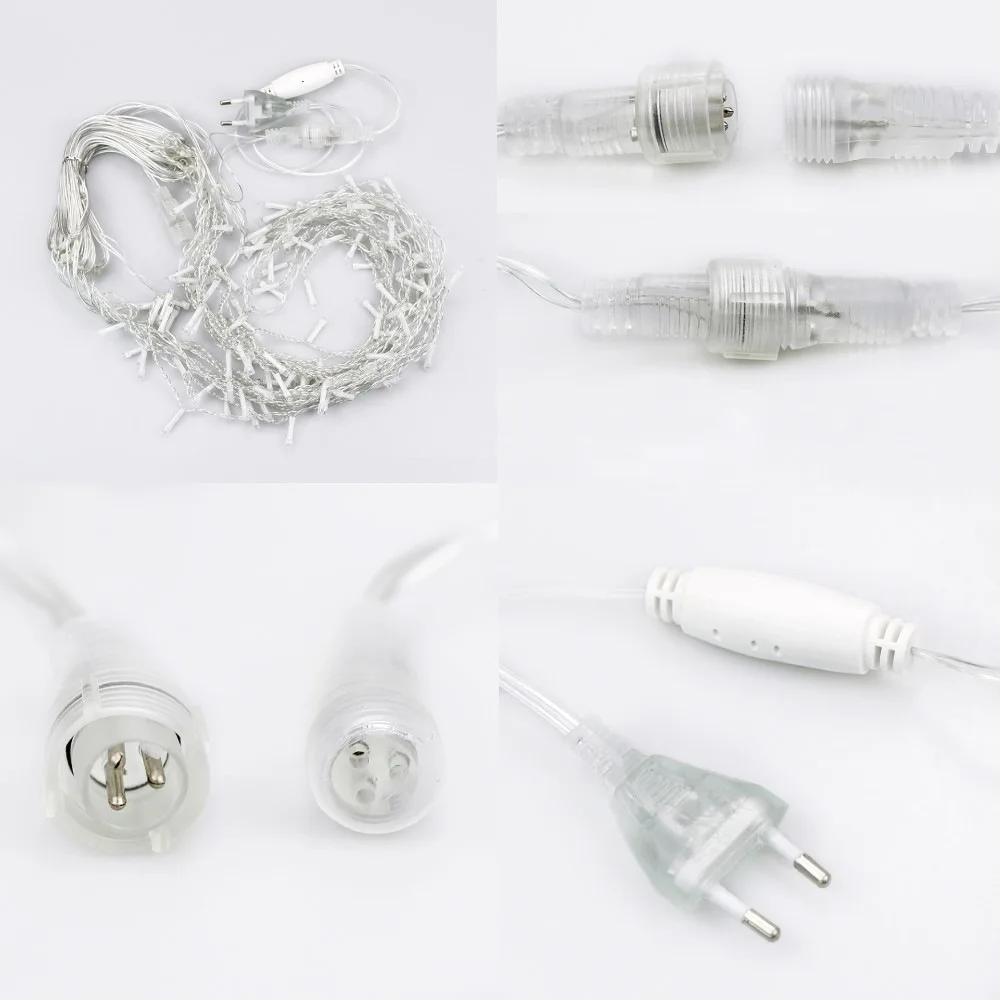 Trang Trí Giáng Sinh 2023 LED Màn Sáng Rủ Xuống 0.4-0.6M Năm Mới 2022 Trang Trí Icicle Ánh Sáng Ngoài Trời Đường Vòng Hoa trong Căn Nhà