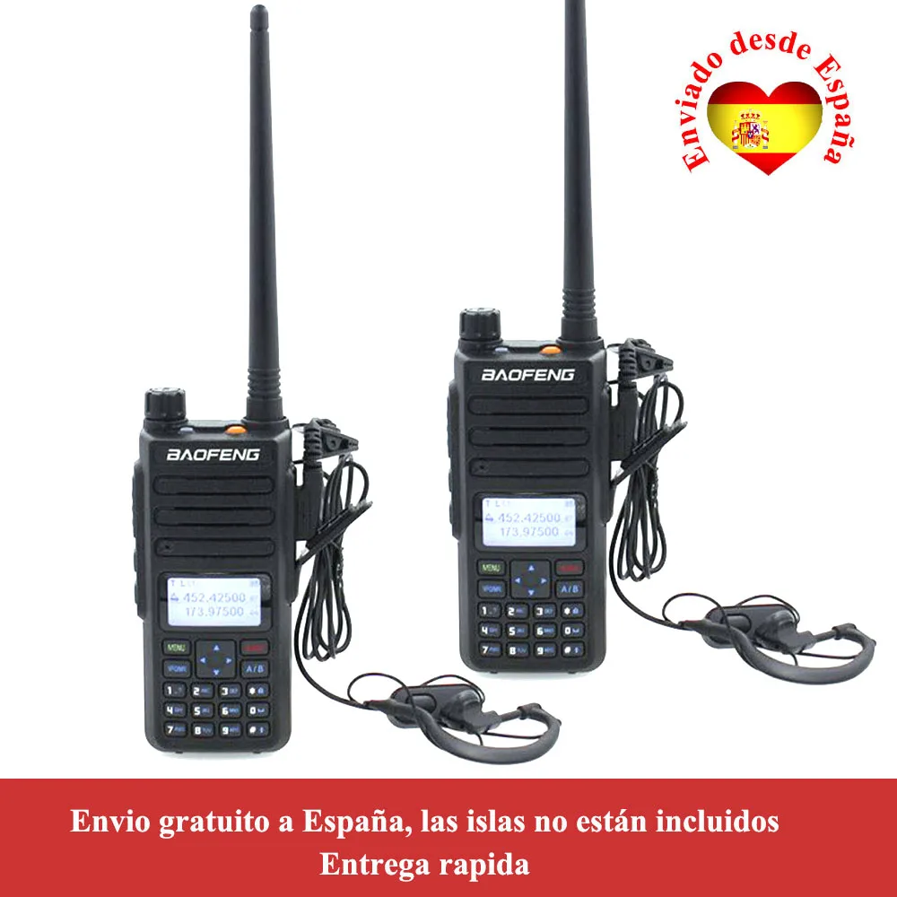 2 Cái/lốc Baofeng DR-1801 UV Băng Tần Kép 136-174 & 400-470MHz DMR Kỹ Thuật Số Đài Phát Thanh lớp 1 + 2 Kép Khe Thời Gian Walkie Talkie