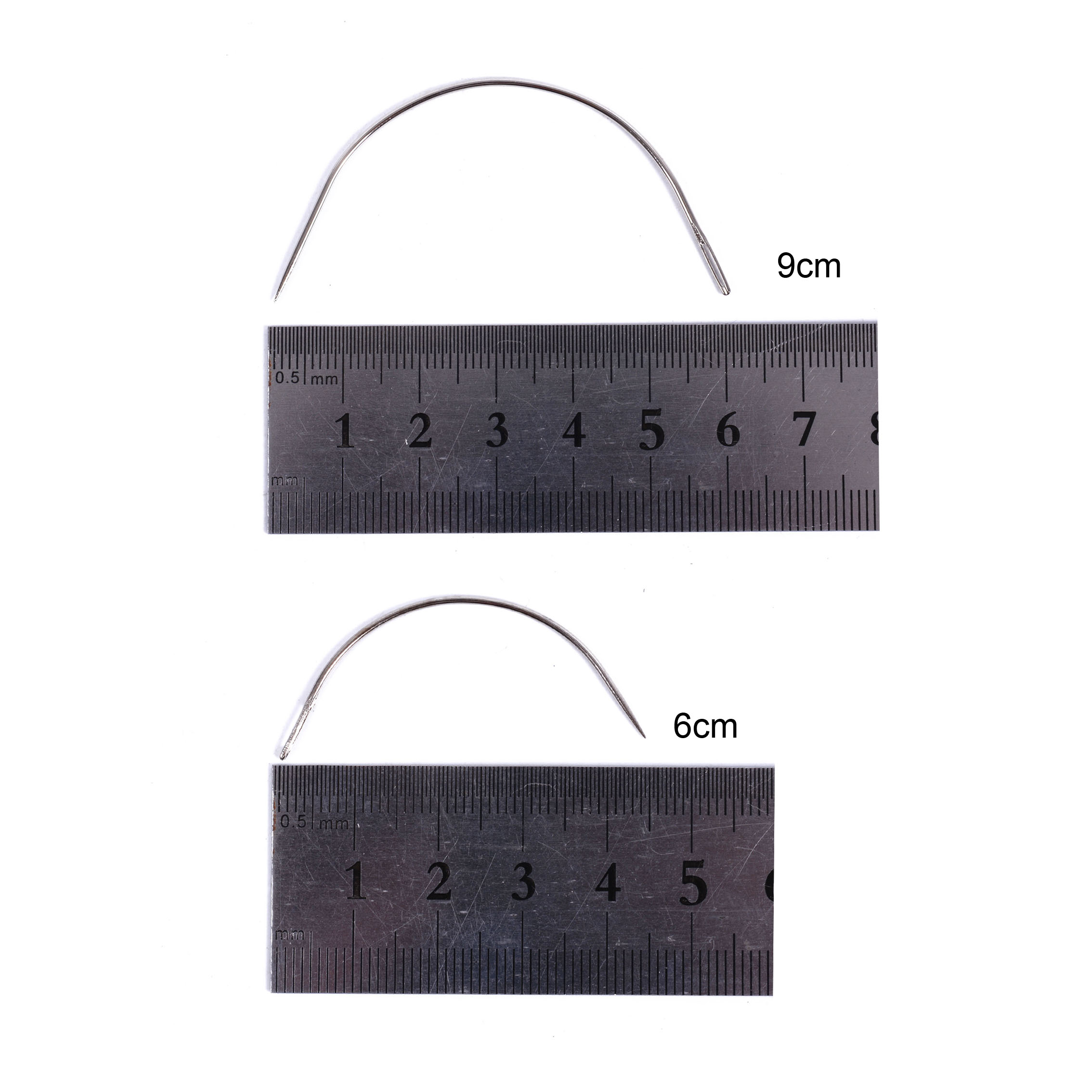 24 Cái/túi Lớn 9 Cm 6 Cm C Hình Cong Kim Tóc Giả Làm Móc Dây Bện Thông Gió Tóc Dệt Kim