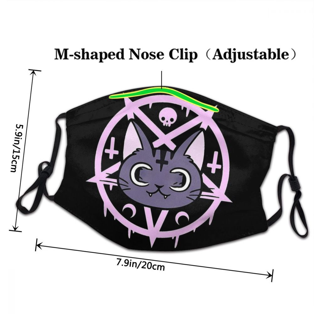 Goth 1980s Subculture Rock Romantik Maske Für Erwachsene Schwarz Meowgic Atmungsaktive Reiten Distinctive Mascherine