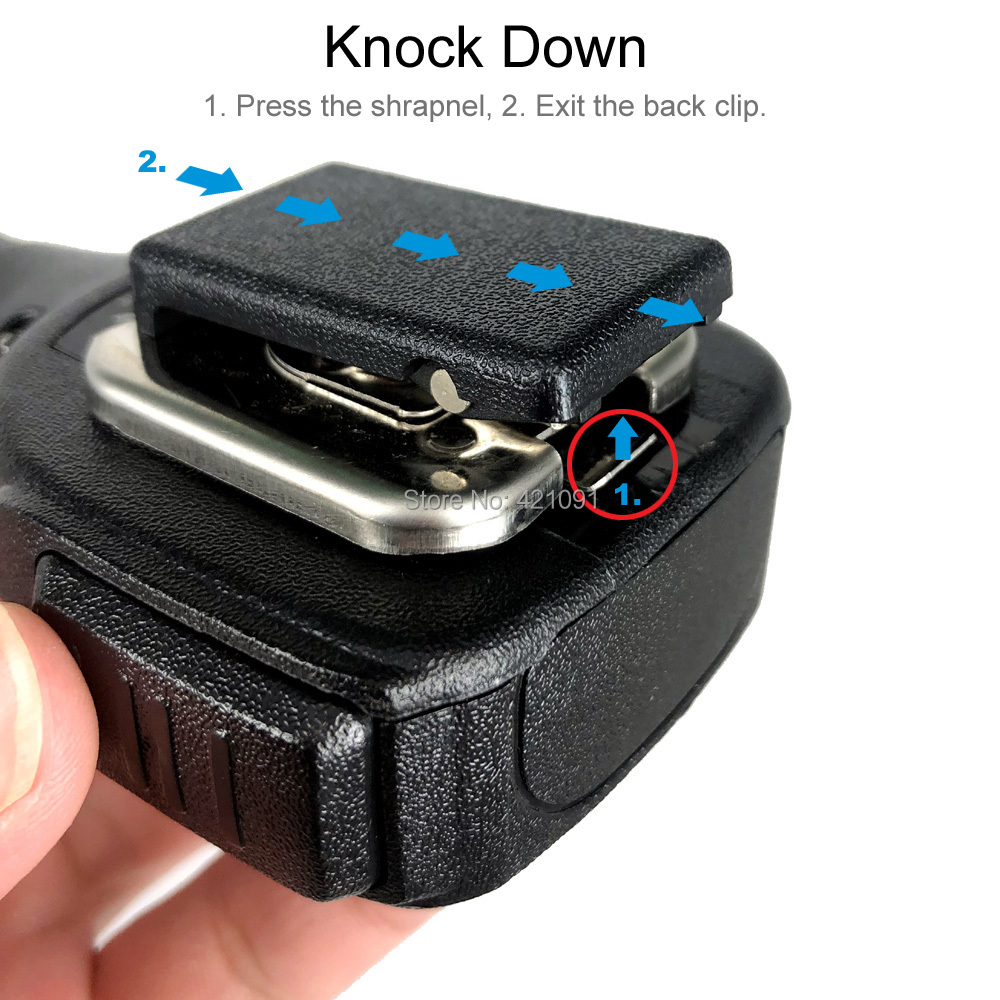 Micrófono de mano Clip para cinturón PMMN4013A PMMN4021 PMMN4022A PMMN4013A PMMN4025A Clip de hombro accesorio de Walkie Talkie