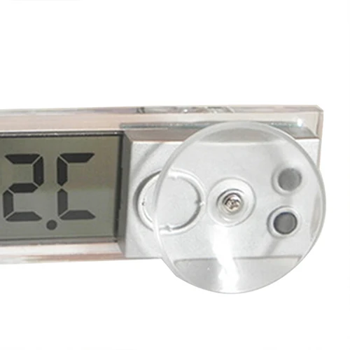 Medidor de temperatura Digital LCD para interiores, hogar y exteriores, ventosa, termómetro para coche, práctico Sensor de temperatura y humedad