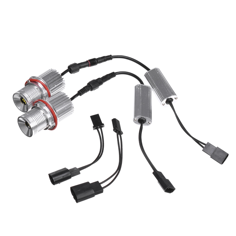 45W Bohlam Lampu Cincin Penanda HALO LED Mata Sudut Putih untuk BMW E39 E53 E60 E61 Led Super Terang Hemat Energi