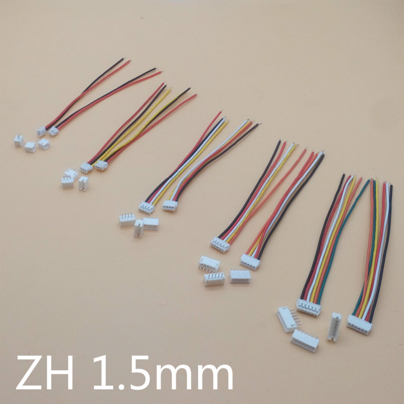10 セット SH1.0 JST1.25 ZH1.5 PH2.0 XH2.54 コネクタメス + オス 2/3/4/5/6/7/8/9/10P プラグとケーブル 10/20/30 センチメートル