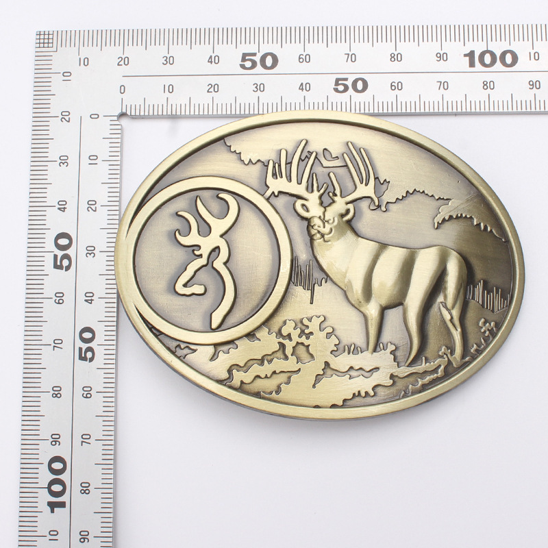 Fivela de cinto Deer Hunter para homem fivela de cinto de couro de 3,8 cm