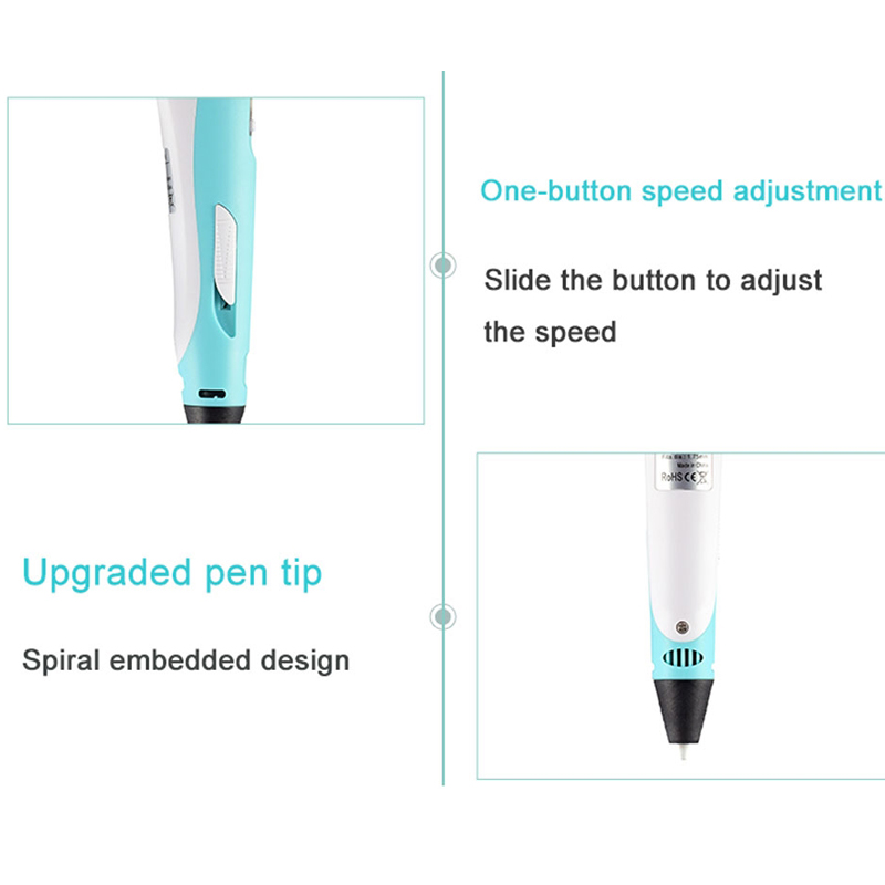 Stylo d'imprimante 3D pour enfants, bricolage, stylos à dessin avec écran LCD, Filament PLA 1.75mm, impression, cadeau d'anniversaire et de noël pour enfants
