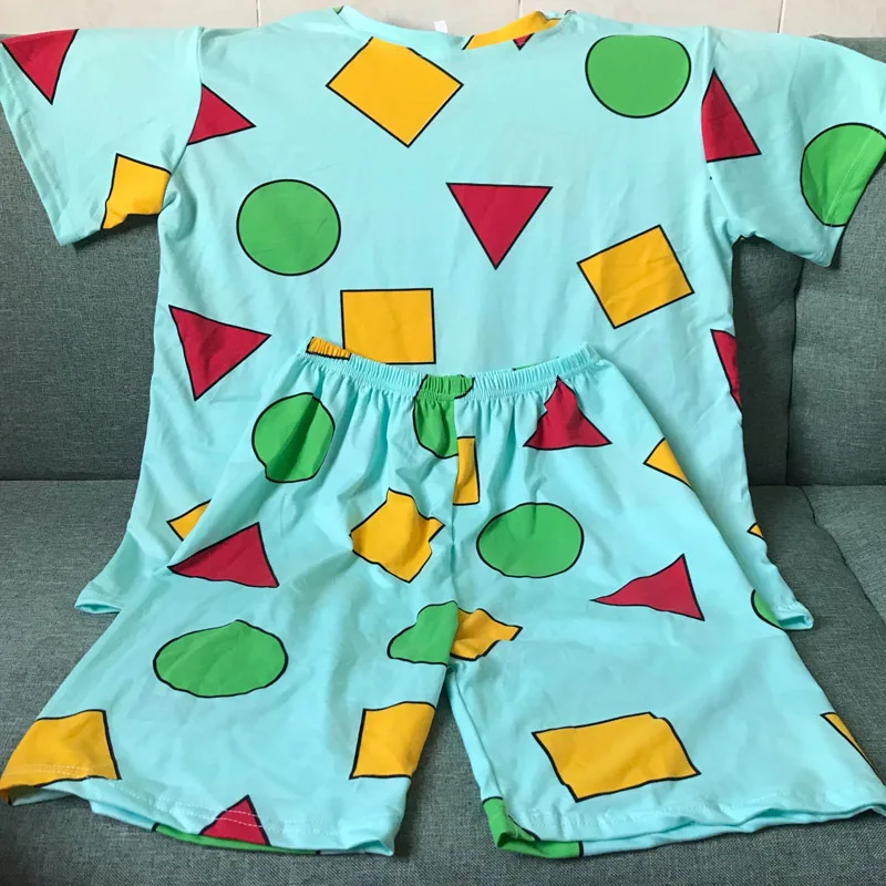 Pijama sin chan homem pijama sinchan algodão verão conjuntos curtos pijamas japoneses para casais homem e mulher pijamas 2021