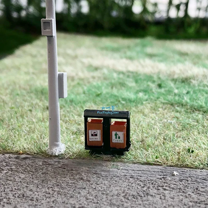 HO/N Skala Modell Straße Abfalleimer Micro Landschaft Müll DIY Material Mülleimer Miniatur Mini Simulation Ashcan Sand tabelle