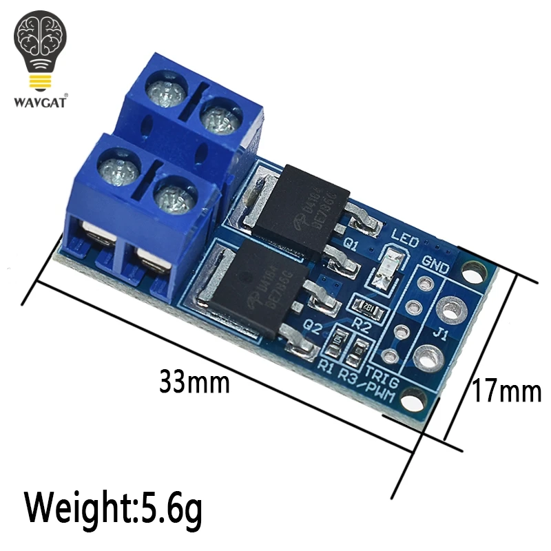 1/10 Uds 15A 400W MOS FET interruptor de disparo módulo de accionamiento PWM Panel de Control regulador para arduino