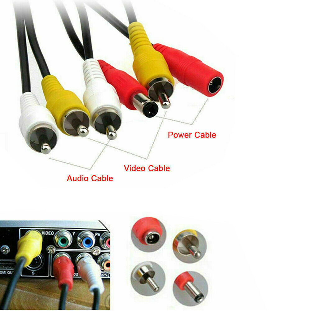 Camera Quan Sát Camera Nối Dài Cáp Âm Thanh RCA Video Phono Cung Cấp Điện Dẫn 5M Đến 15M