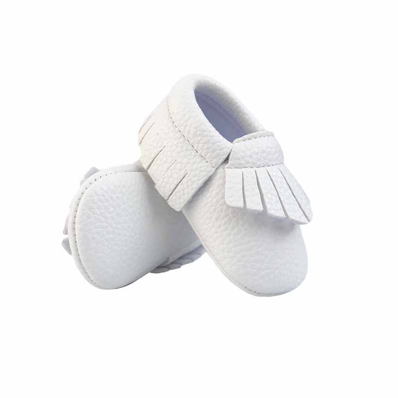 Vòng tay Cho Bé Mộc Mạch Trà Đế Mềm Tua Thời Trang Bé Sơ Sinh bé gái Giày 12 màu da PU tập đi trẻ em Prewalkers Giày