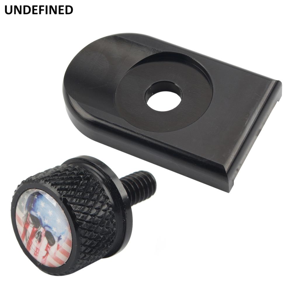 ハーレースポーツスターツーリングロードグライドソフテイルダイナファットボーイ 1996-2018 リアビレットオートバイシートボルトタブネジナットノブカバー