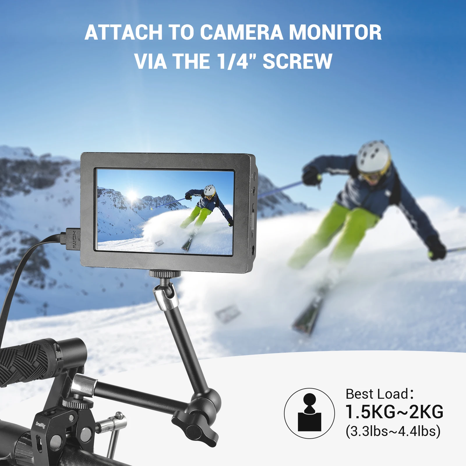 SmallRig-brazo articulado de 9,5 pulgadas, brazo mágico de fricción ajustable para Monitor LCD DSLR, accesorios de cámara con luz LED 2066