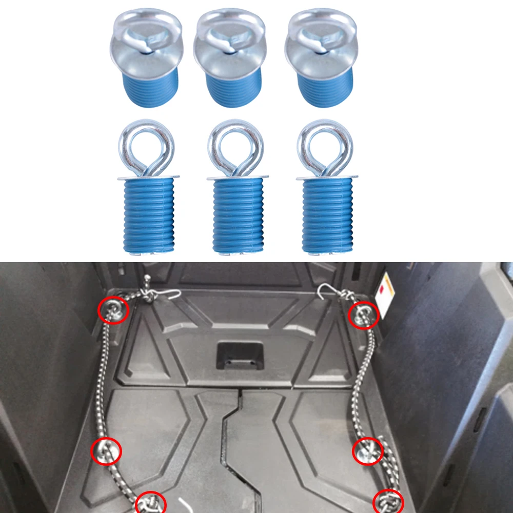 Para Polaris RZR 4pcs/8pcs/6pcs/set Amarrar Âncora Amarrar Âncoras Azul 570 900 ZR S 900 800 1000 XP Sportsman 110 400 450