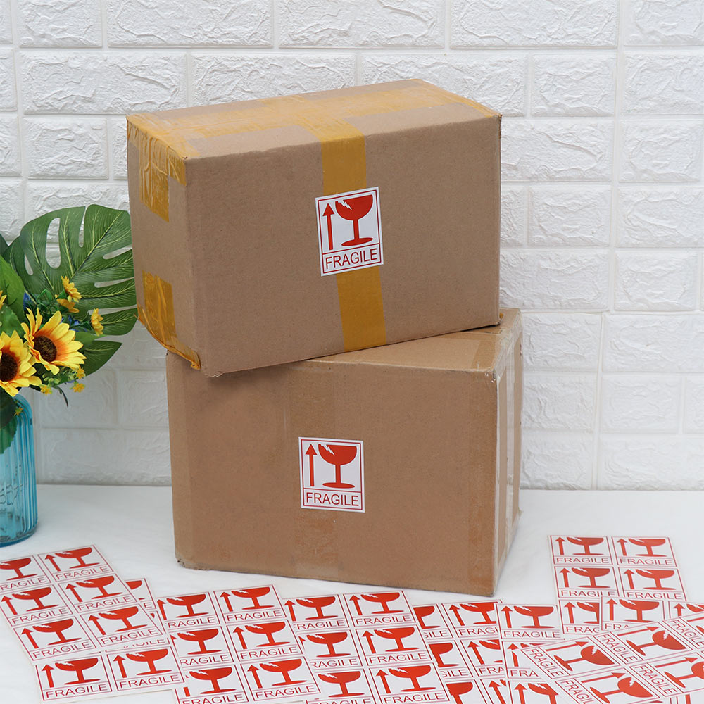 象徴的な警告ラベルステッカー、商品の注意、配送エクスプレスラベル、パッケージ警告記号タグ、60個、250個のハンドルに注意してください