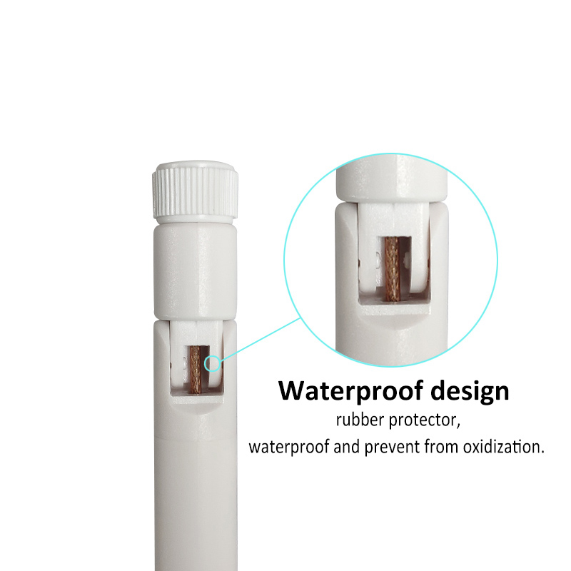 2,4 GHz Antenne für WLAN, 5 dBi, SMA-Stecker, weiß, 2,4 GHz Antenne, Router-Antenne, 21 cm RP-SMA-Stecker, Pigtail-Kabel
