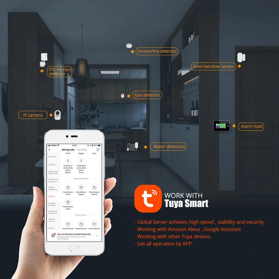 Tuya Wifi/Zigbee sygnalizator przecieku wody niezależny WIFI czujnik wycieku wody detektor powodzi Alarm przelewowy System alarmowy Tuya