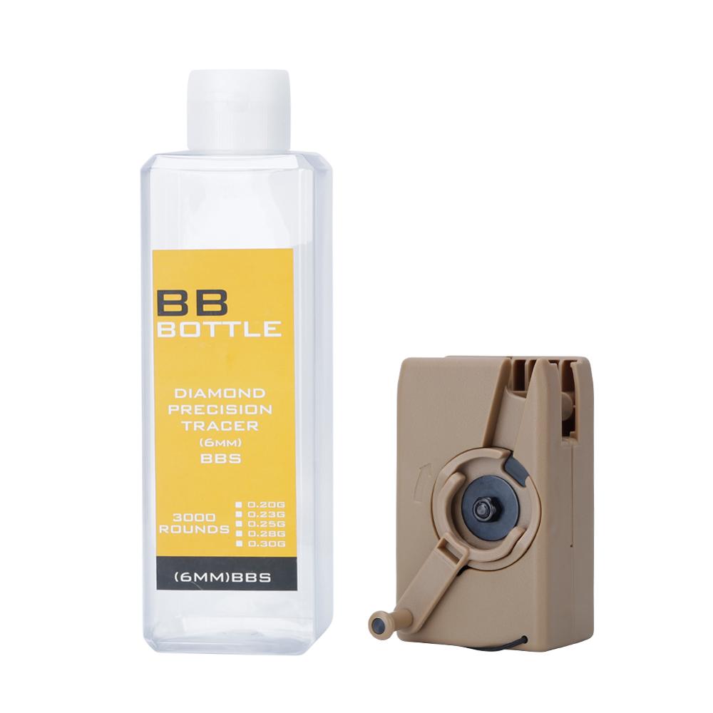 M4 BB Speed Loader 3000rd Rounds Handkurbel Aufbewahrungsflasche Speedloader Große Kapazität BB Konverter Paintball Zubehör