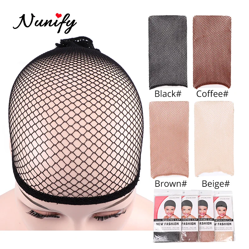 Nunify 2 Cái/gói Tóc Giả Bộ Đội Tóc Lưới Trùm Tóc Giả Tóc Lưới Trùm Tóc Giả Lót Hairnets Snood Glueless Dome Tóc Giả Cap Co Dãn Đàn Hồi lưới Trùm Tóc