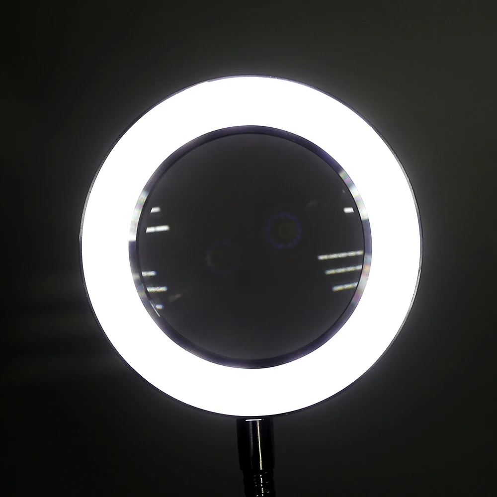Microblading タトゥー 8X 拡大鏡ネイルアート USB コールドライト Led ノンスリップ機器クランプテーブルガラスランプ美容サロン用
