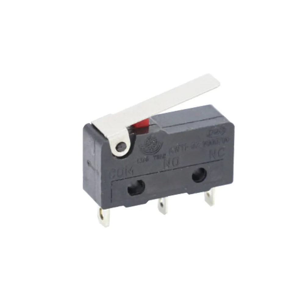 10 Uds Micro interruptor 2/3Pin NO/NC Mini interruptor de límite 5A 250VAC KW11-3Z palanca de arco de rodillo Micro interruptores de acción rápida