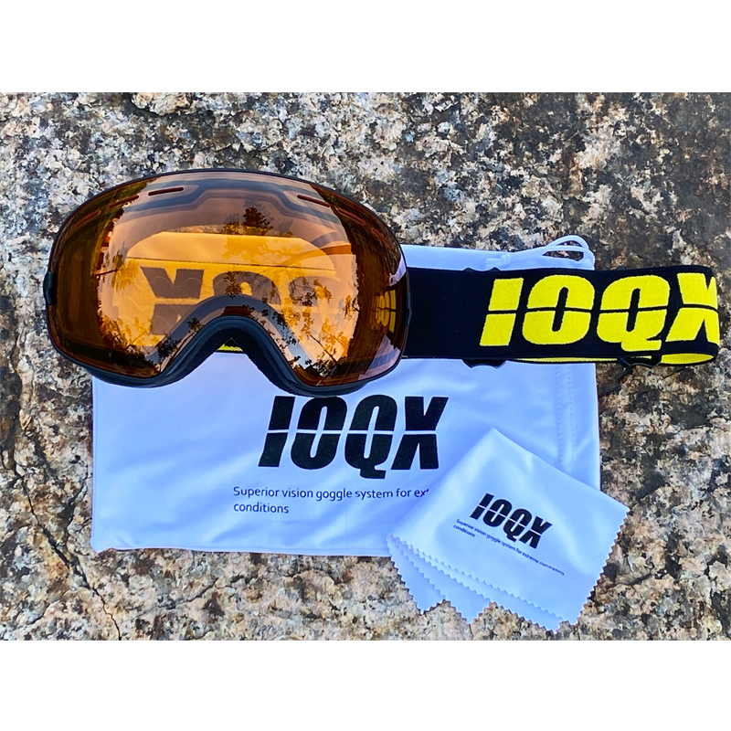 IOQX スキーゴーグル男性防曇スノーボードメガネ UV400 二重層スキーマスクゴーグル女性冬の屋外雪サングラス