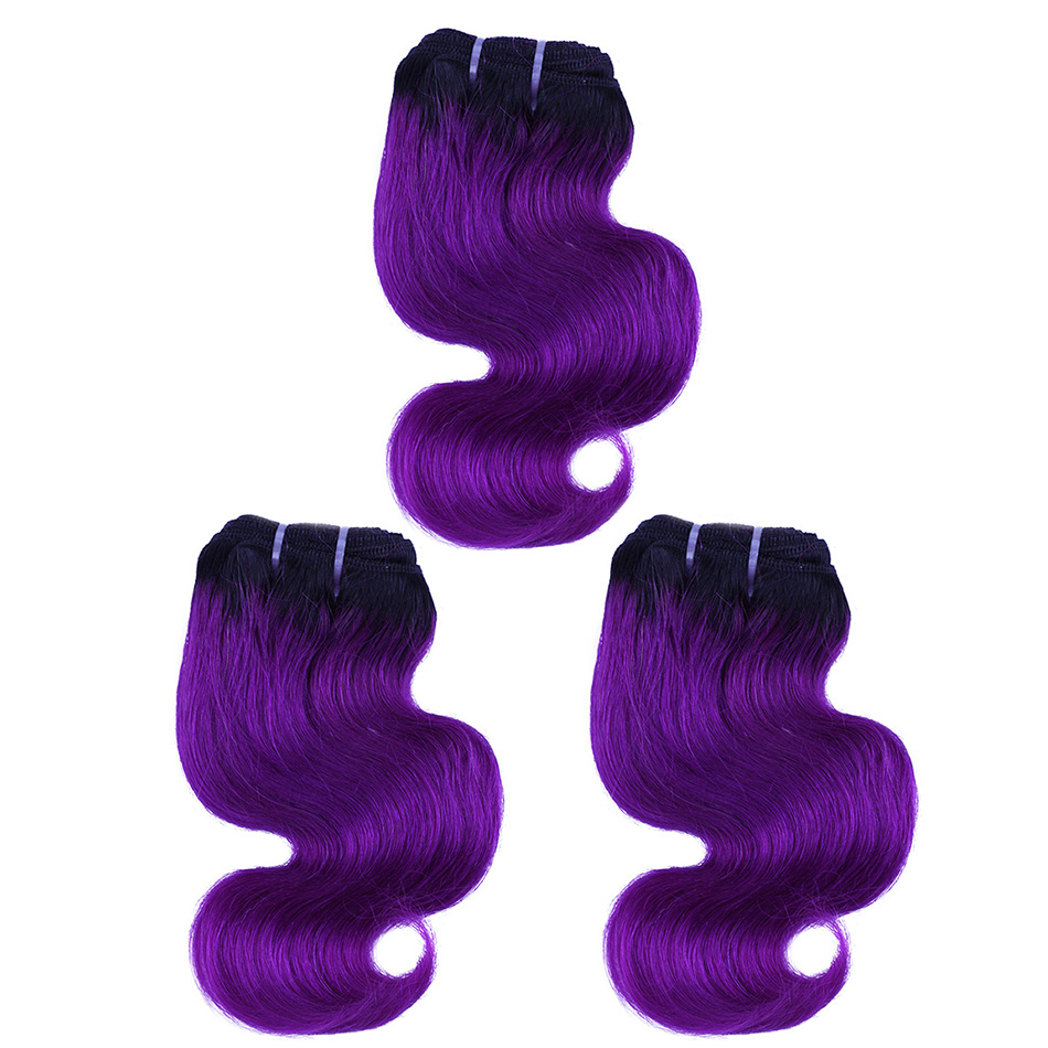 Extensiones de pelo ondulado brasileño Real Beauty, 50g, Rubio, rojo, azul, extensión de cabello humano, estilo Bob corto, mechones Remy