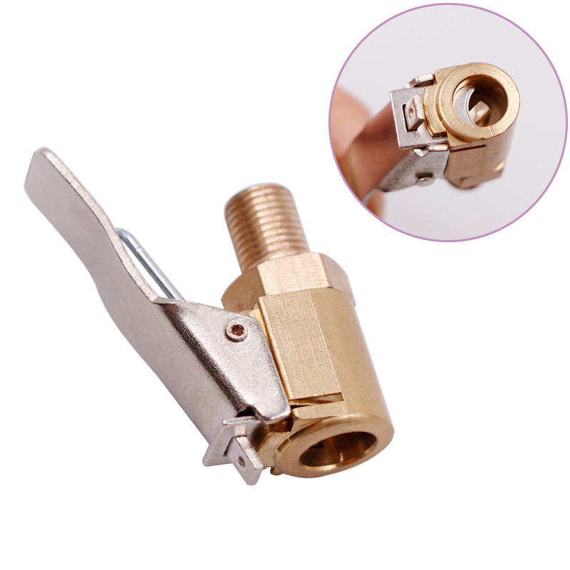 Autoband Air Chuck Inflator Pompventiel Connector Clip-on Adapter Messing 8mm Wiel