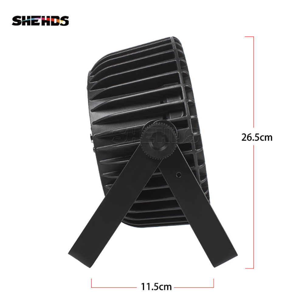 SHEHDS 4 pièces en alliage d'aluminium LED plat Par 18x12W RGBW/18x18W RGBWA + UV LED éclairage DMX512 Disco lumières de noël DJ public