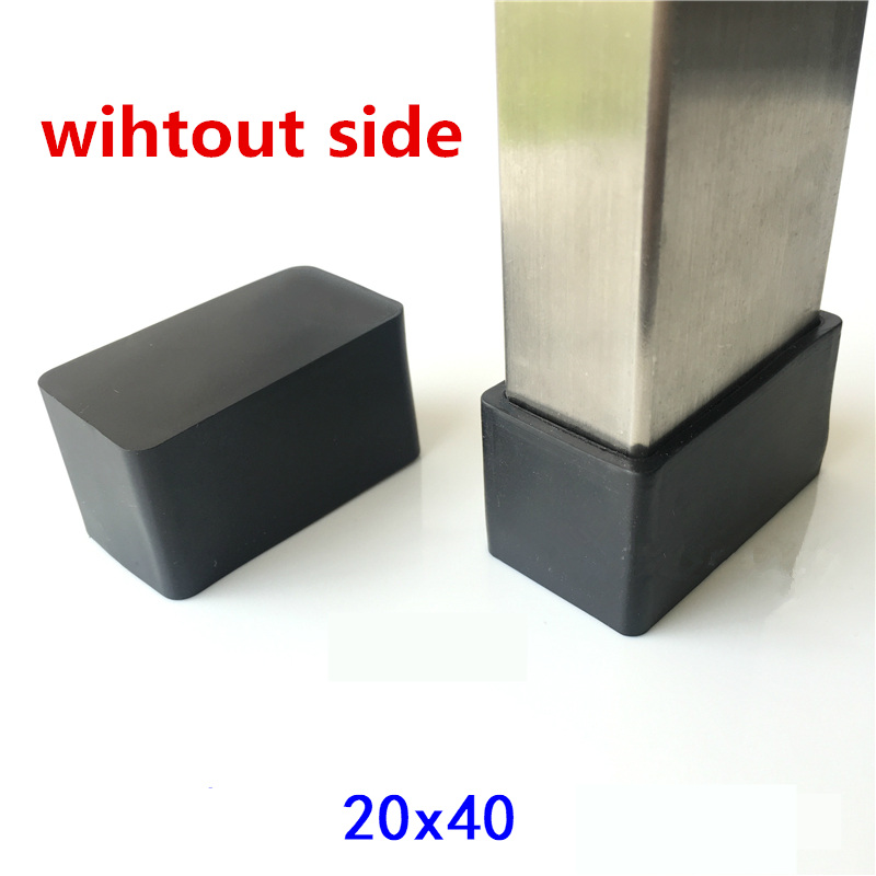 Cinta suave de PVC de 20x40mm, cubierta lateral para base de silla, alfombrilla antideslizante para pies, almohadilla de goma, funda de goma impermeable, tapa de enchufe, tapas de cubierta final