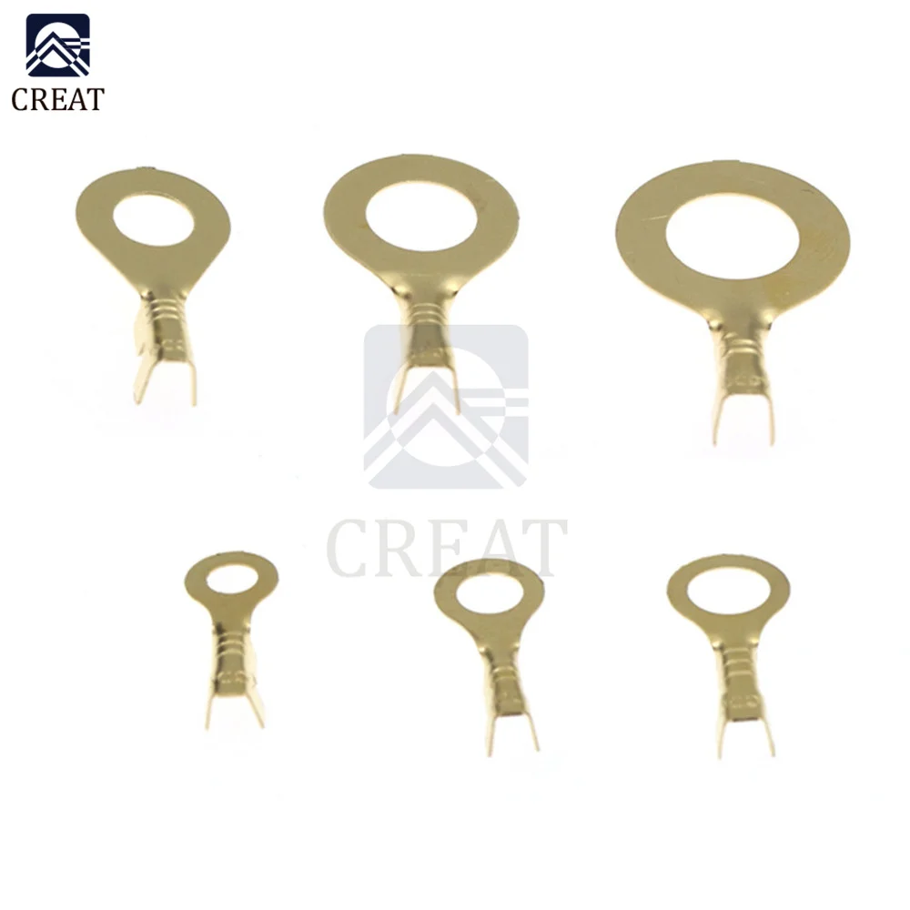 150PCS Ring Lugs Ring Augen Kupfer Crimp Terminals Kabel Lug Draht Anschluss Nicht isolierte Diy Sortiment Kit M3/M4/M5/M6/M8/M10