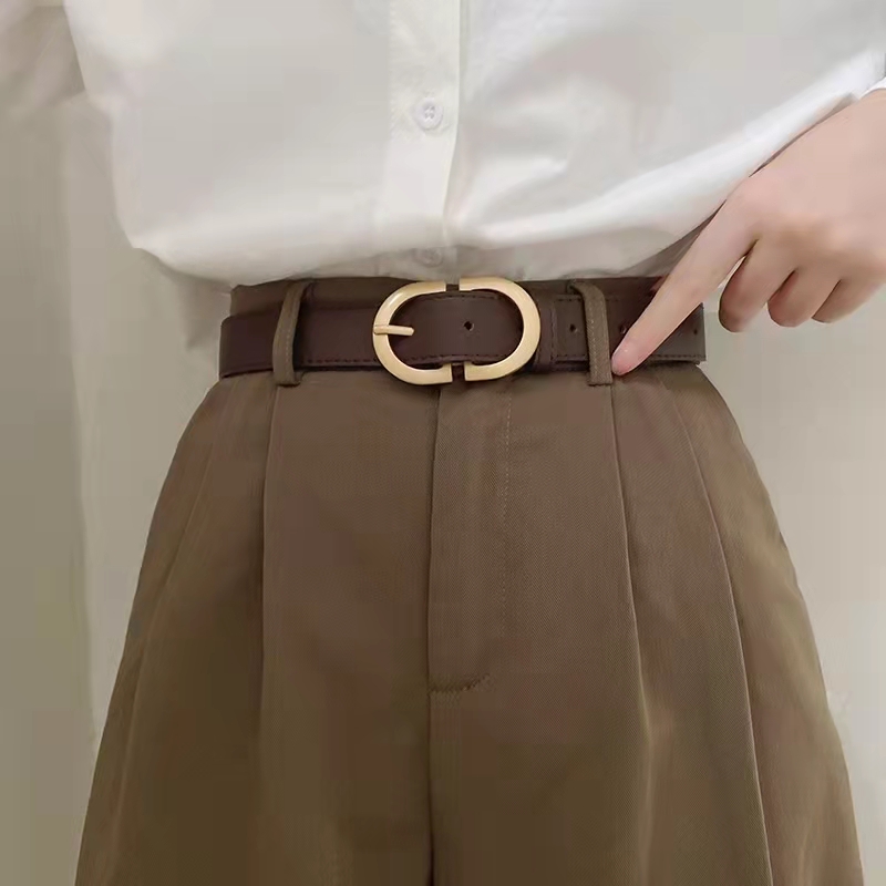 105Cm Nữ Thời Trang Dây Kim Loại Đơn Giản Khóa Thắt Lưng Cho Nữ Màu Đen Phù Hợp Với Quần Jean Quần Áo Phụ Kiện