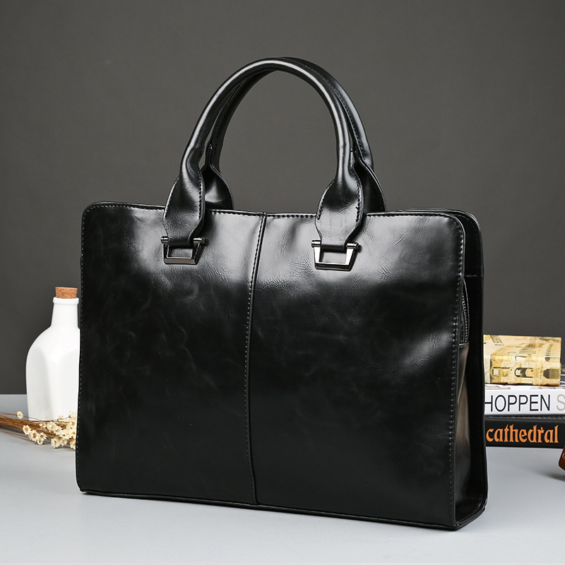 Slip per Laptop per borse da uomo borsa a tracolla da lavoro borsa a tracolla Casual da uomo in pelle artificiale Vintage Crazy Horse